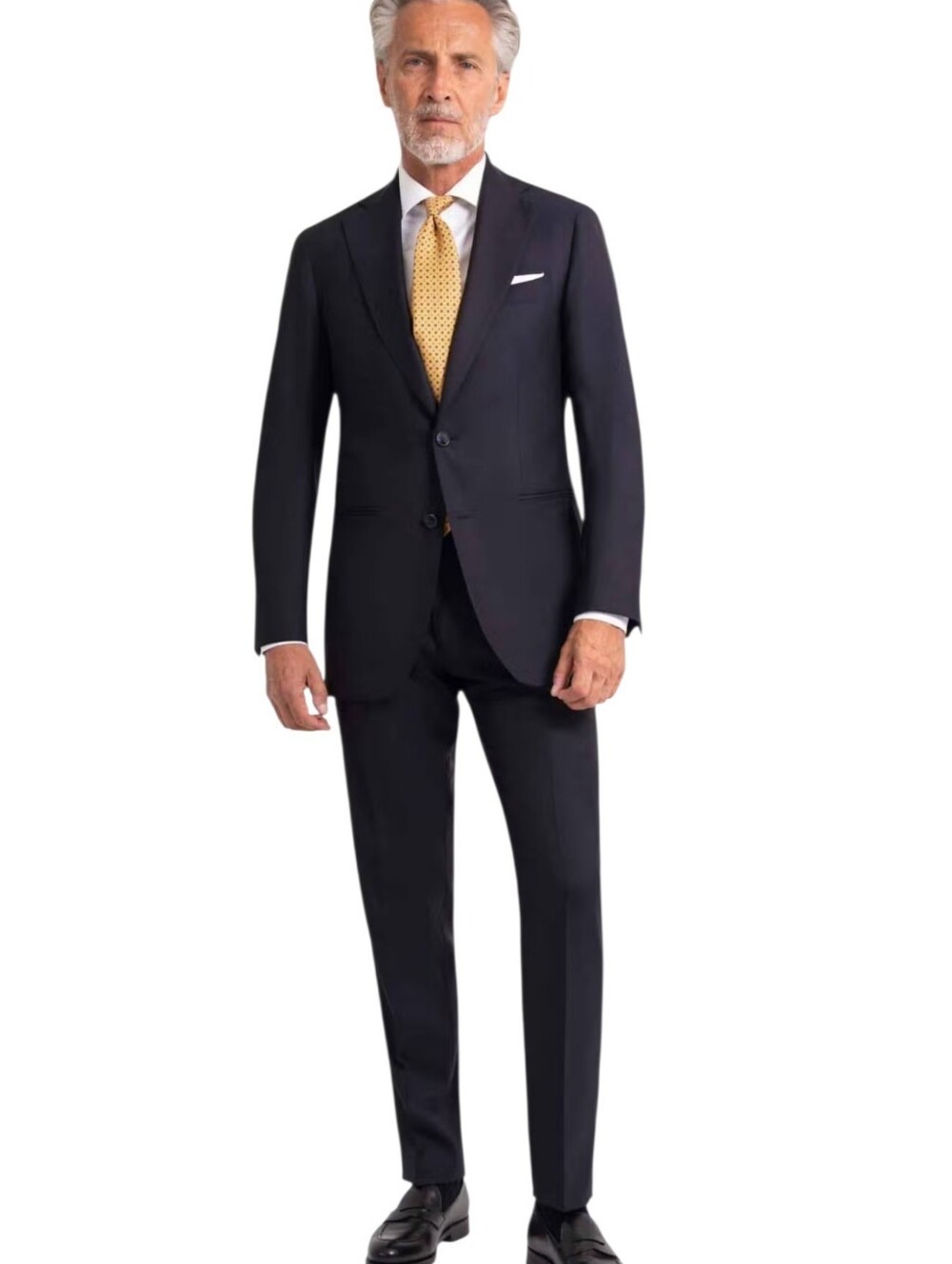 FRANCO UOMO Custom Dark Italian Navy Superior Wool Suit